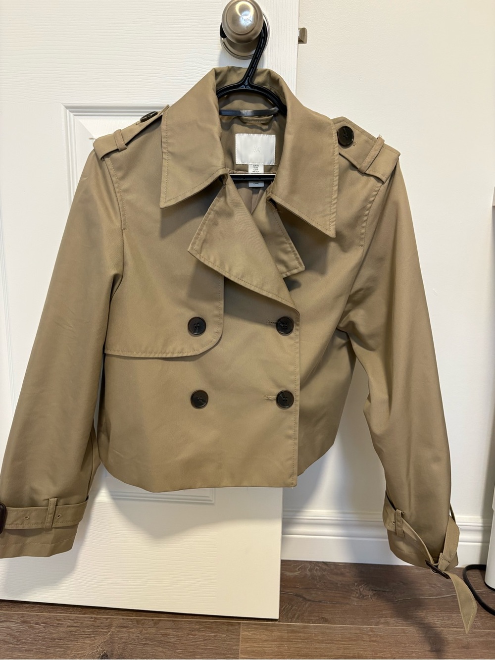 H&M Cropped Trench Coat - Tan- like NEW!